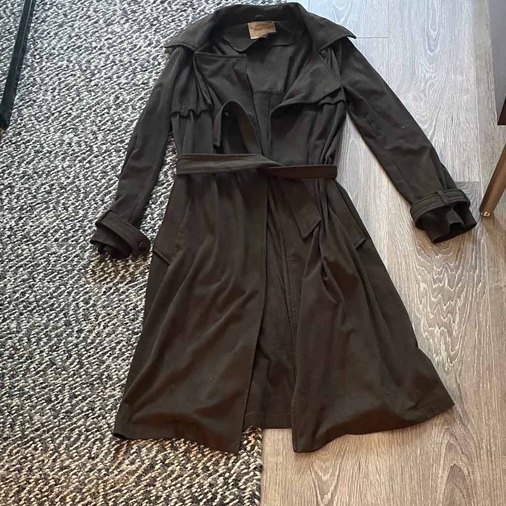 Zara Faux Suede Trench Coat